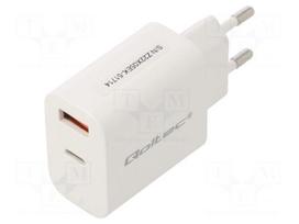 Power supply: switching | 5VDC | 3A | 18W | 25x45x85mm | white