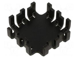 Heatsink: extruded | black | L: 45mm | W: 45mm | H: 12.7mm | 8K/W | anodized