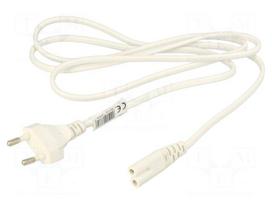 Cable | 2x0.5mm2 | CEE 7/16 (C) plug,IEC C7 female | PVC | 1.5m | 2.5A