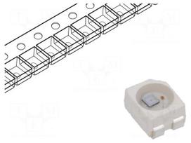 LED | yellow | SMD | PLCC4 | 400mcd | 5÷20VDC | 3.5x2.8x1.9mm | 120° | 14mA