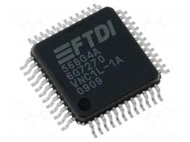 IC: Vinculum USB controller | 4kBSRAM,64kBFLASH | LQFP48