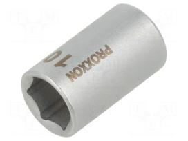 Socket: 6-angles | socket spanner | HEX 10mm | 1/4"