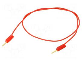 Test lead: single | 60VDC | 30VAC | 3A | banana plug 1mm,both sides