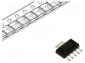 IC: voltage regulator | LDO,linear,fixed | 1.8V | 1.5A | SOT223-6 | SMD