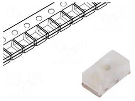 LED | orange | SMD | 0603 | 50÷80mcd | 1.8÷2.4VDC | 1.6x0.8x0.6mm | 80°