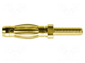 Laboratory connector: 4mm banana | plug | 32A | 33VAC | 70VDC | 27.5mm