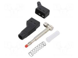 Laboratory connector: 4mm banana | plug | 32A | 30VAC | 60VDC | black
