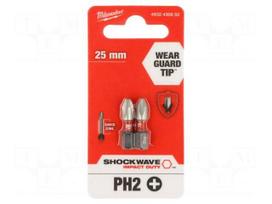 Screwdriver bit | Phillips | PH2 | Kind: impact | Overall len: 25mm