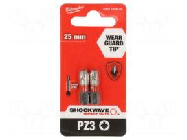 Screwdriver bit | Pozidriv® | PZ3 | Kind: impact | Overall len: 25mm