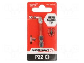 Screwdriver bit | Pozidriv® | PZ2 | Kind: impact | Overall len: 50mm