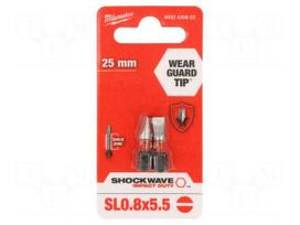 Screwdriver bit | slot | 5.5x0.8mm | Kind: impact | Overall len: 25mm