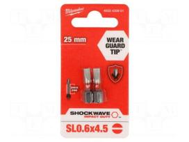 Screwdriver bit | slot | 4.5x0.6mm | Kind: impact | Overall len: 25mm