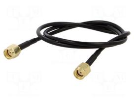 Cable | 0.5m | RP-SMA male,both sides | black | straight | 50Ω