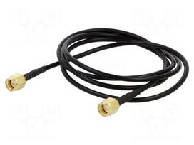 Cable | 1m | RP-SMA male,both sides | black | straight | 50Ω