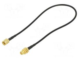 Cable | 0.3m | RP-SMA male,RP-SMA female | black | straight | 50Ω