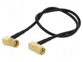 Cable | 0.3m | RP-SMA male,both sides | black | angled | 50Ω