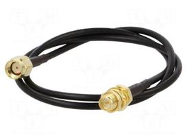 Cable | 0.5m | RP-SMA male,RP-SMA female | black | straight | 50Ω