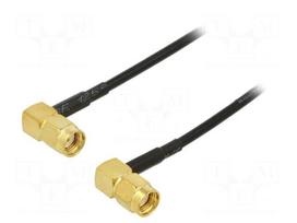 Cable | 1m | RP-SMA male,both sides | black | angled | 50Ω