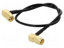 Cable | 0.3m | RP-SMA male,SMA male | black | angled | 50Ω