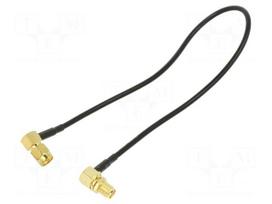 Cable | 0.3m | RP-SMA female,SMA male | black | angled | 50Ω