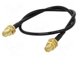 Cable | 0.3m | RP-SMA female,SMA female | black | straight | 50Ω