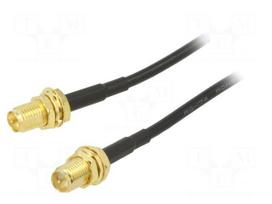 Cable | 1m | RP-SMA female,both sides | black | straight | 50Ω