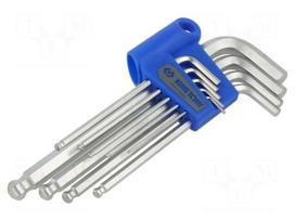 Wrench: hex key-set | spherical | long | 9pcs.