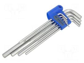 Wrench: hex key-set | inch | long | 9pcs.