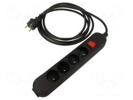 Extension lead | H05RR-F | 3G1.5mm2 | 10m | rubber | black | PRO | 16A