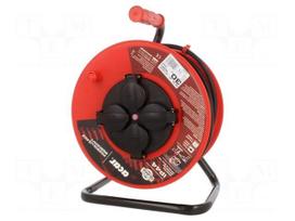Extension lead | H05RR-F | 3G1.5mm2 | 30m | rubber | black | reel | 16A