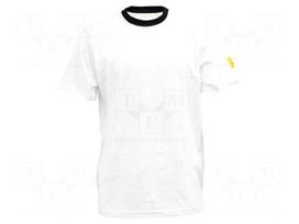 T-shirt | white | cotton,conductive fibers | Size: XL | ESD