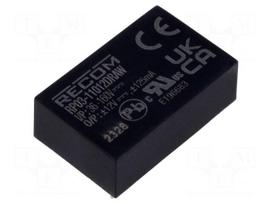 Converter: DC/DC | 3W | Uin: 36÷160VDC | Uout: 12VDC | Uout2: 12VDC | THT