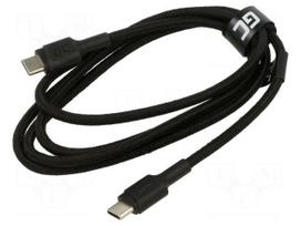 Cable | USB 2.0 | USB C plug,both sides | 1.2m | black | 480Mbps | 60W