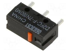 Microswitch SNAP ACTION | 0.001A/6VDC | without lever | SPST-NO