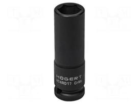 Socket: 6-angles | socket spanner,impact | HEX 17mm | 1/2" | long