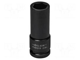 Socket: 6-angles | socket spanner,impact | HEX 19mm | 1/2" | long
