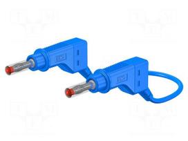 Test lead: single | 32A | banana plug 4mm,both sides | Len: 0.25m