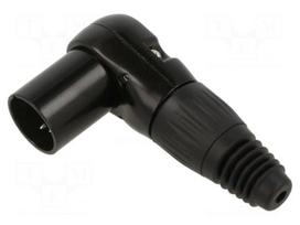 Connector: XLR | plug | male | RAMP | PIN: 4 | angled 90° | for cable