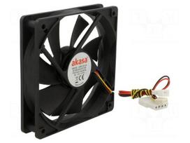 Fan: DC | axial | 12VDC | 120x120x25mm | 25.2dBA | ball | 1700rpm | black