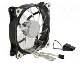 Fan: DC | axial | 12VDC | 120x120x25mm | 23.2dBA | slide | 1200rpm | white