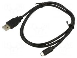 Cable | USB 2.0 | USB A plug,USB B micro plug | 1m | black | Cu | 28AWG