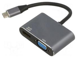 Adapter | D-Sub 15pin HD socket,HDMI socket,USB C plug | 0.15m