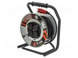 Extension lead | H05RR-F | 3G1.5mm2 | 30m | rubber | black | reel | 16A