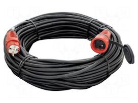 Extension lead | H05RR-F | 3G2.5mm2 | 40m | rubber | black | 16A