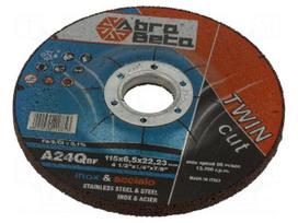 Grinding wheel | Ø: 115mm | Thk: 6.5mm | Holder: assembly hole