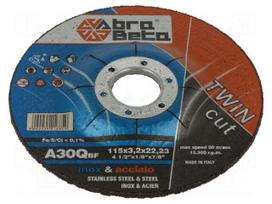 Cutting wheel | Ø: 115mm | Disc thick: 3.2mm | Holder: assembly hole