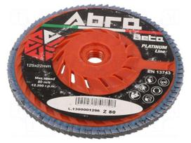 Flap grinding wheels | Ø: 125mm | Granularity: 80 | vented | 22.23mm