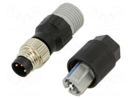 Connector: M8 | male | PIN: 3 | straight | for cable | plug