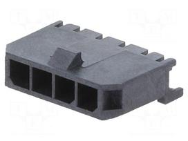 Connector: wire-board | socket | male | PIN: 4 | Micro-Fit 3.0 | 3mm | 5A