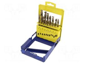 Drill set | for metal | high speed steel cobalt HSS-Co | 19pcs.